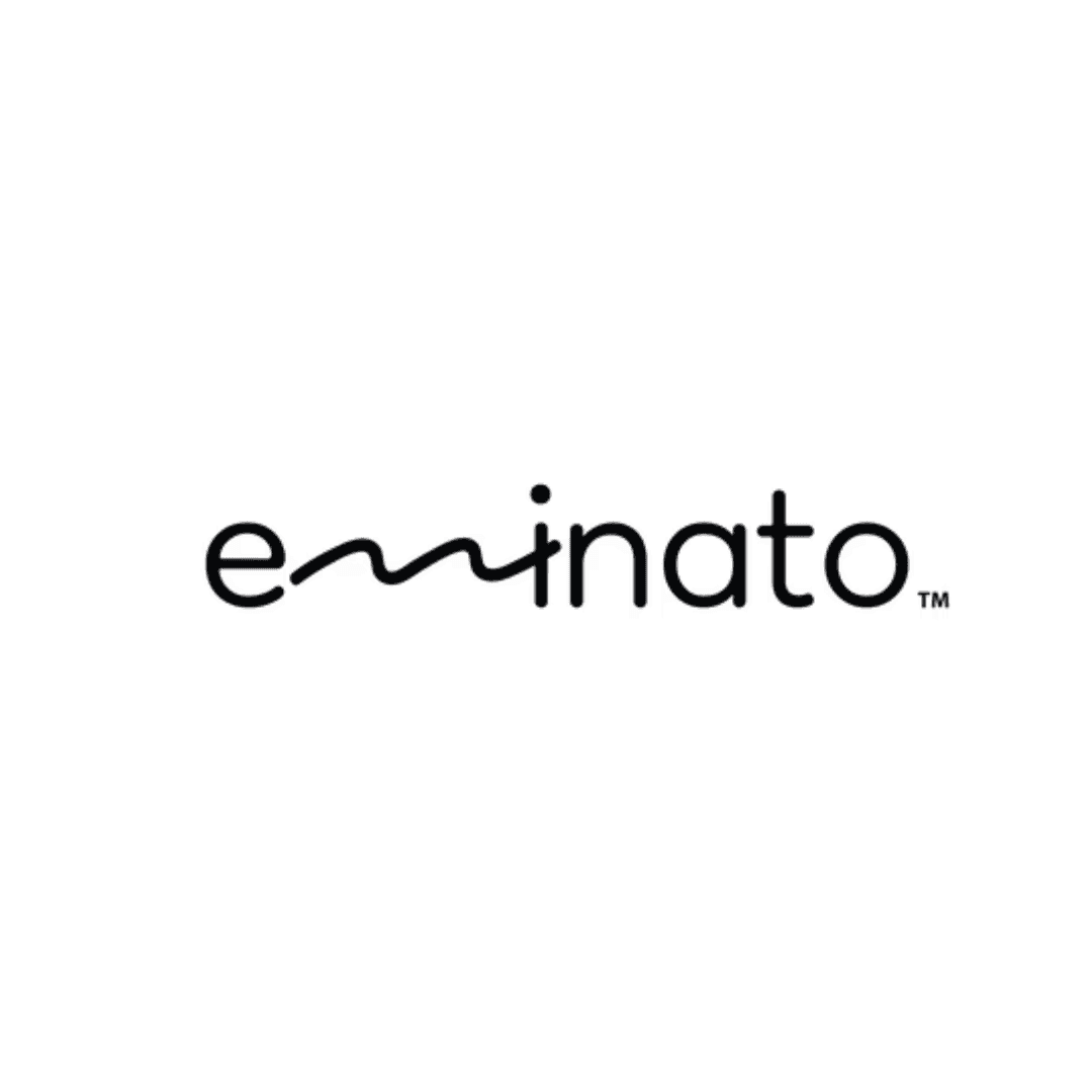 Logo with the word "eminato" in a simple, black lowercase font.